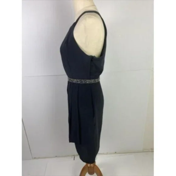Forever New Size 10 Women's Dress Black Party Cocktail Beaded 100% SILK - Picture 5 of 12